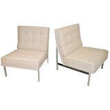 Pair of Florence Knoll Armless Lounge Chairs