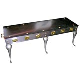 Stainless Steel & Brass French Bench 1970's