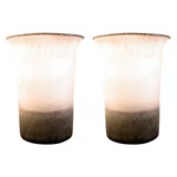 Pair of Alfredo Barbini murano table lamps