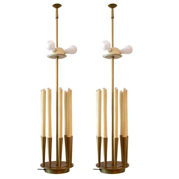 Pair of Stiffel  candelabra table lamps .