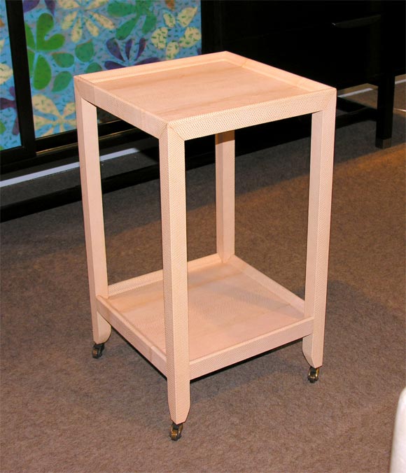 "Telephone Table" Covered in Whip Snake by Karl Springer