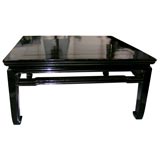 Black Lacquer  Square Coffee Table