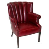 Art  Deco Red Leather Chair