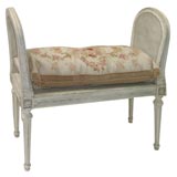 Vintage A Louis XV1 Styled Painted Bench