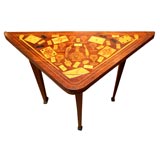 Antique dutch marquetry game table