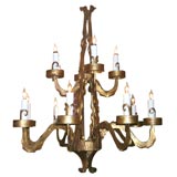 Iron Gilt 12 Light Chandelier