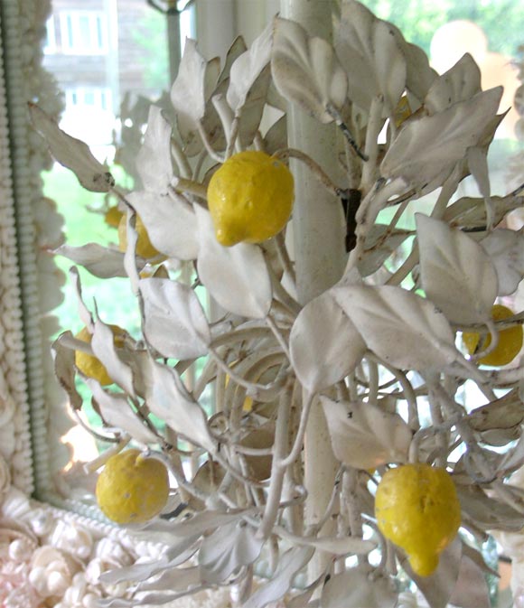 Pair of Tole Lemon Tree Lamps 1