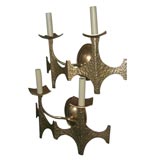 Pair of Brass Sconces