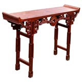 Pair Carved Chinese Console Tables
