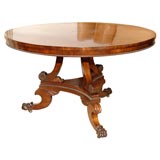 Regency Rosewood and Brass Inlaid Circular Centre Table