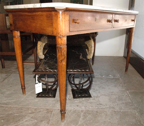 2 Drawer Marble Top Server