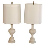 Pair of Lovely Alabaster Lamps