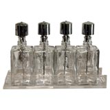 Retro Classic Decanter Set with Lucite Holder