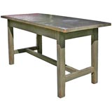 French Farm Table with zinc top