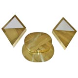 Gabriella Crespi pair of brass sconces and single
