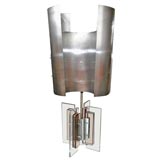 Vintage Philippe Jean Plexiglass and Steel lamp