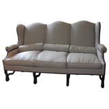 Upholstered Walnut Settee