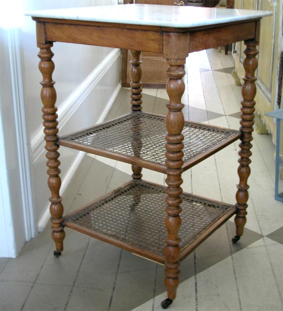 French Oak Side Table For Sale