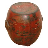 Red Chinese Drum Table