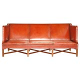 Kaare Klint for Rud Rasmussen X-Base Sofa in Original Leather