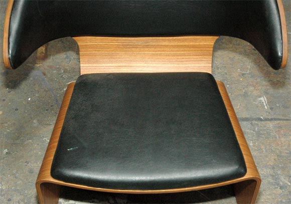 Mid-20th Century Hans Olsen Bikini Chair in Black Leather