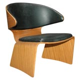Hans Olsen Bikini Chair in Black Leather