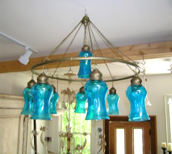 Egyptian chandelier In Good Condition For Sale In New York, NY