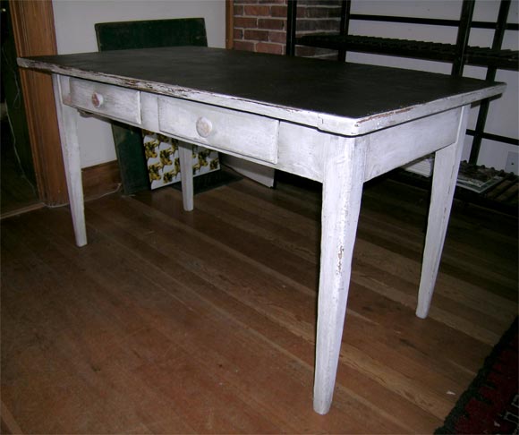 White painted french desk
