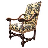 Grand Late 17th Century French Upsholstered Armchair