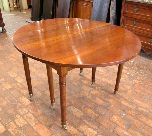 French Directoire Walnut Dining Table