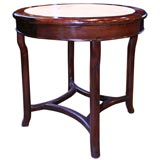 Round Center Table with Marble Top