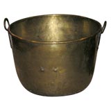 Large Brass with Original Iron Handles Apple Cider Kettle