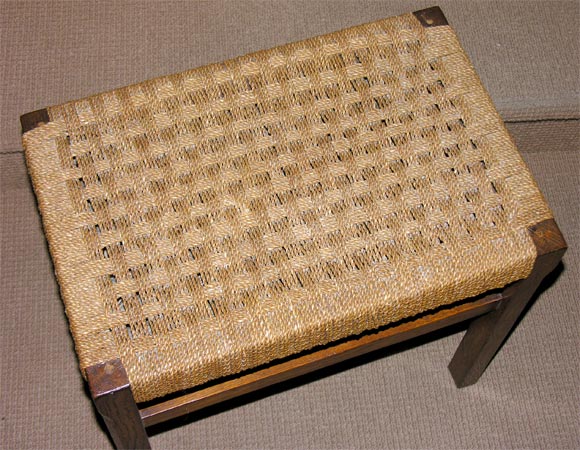 English Cotswold School Arts & Crafts Rope-upholstered Stool