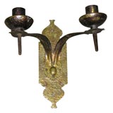 Pair of Arts & Crafts Hand-hammered Sconces