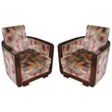 Used #3312 Pair of Mahgany Art Deco Arm Chairs