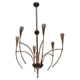 Fifties Italian Polished Nickel Chandelier