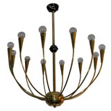 Vintage Large 50
s Italian Brass Chandelier