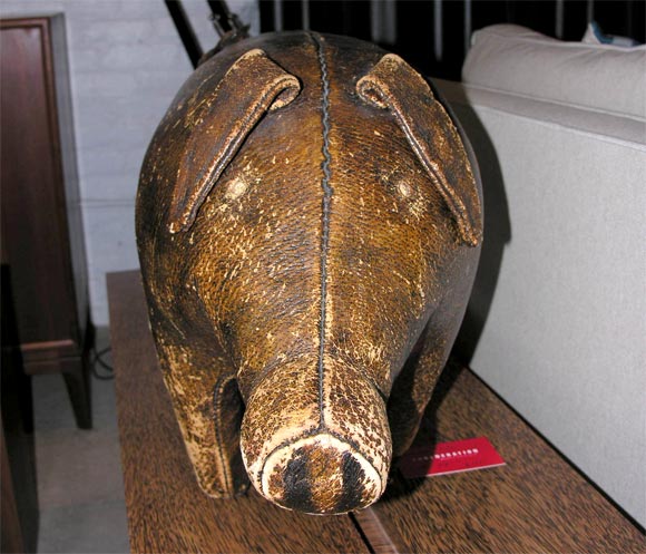 20th Century Vintage English Leather Pig