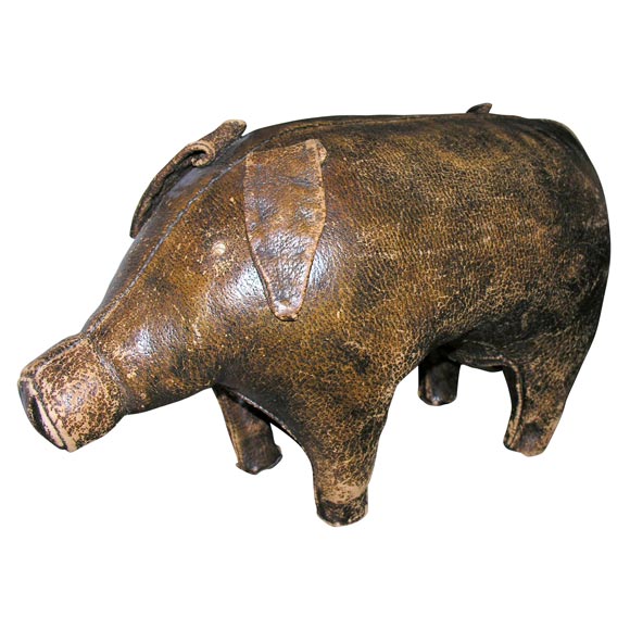 Vintage English Leather Pig