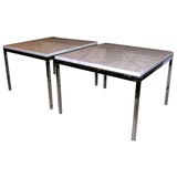 Knoll marble side tables