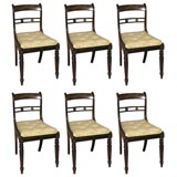 Set of Six Simulated Rosewood Side Chairs