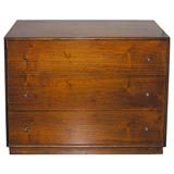 Light Walnut 3 Drawer Chest with Nickel Pulls