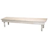 19THC ORIGINAL WHITE PAINTED POTTING BENCH FROM VERMONT