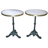 Antique Pair of French Bistro Tables