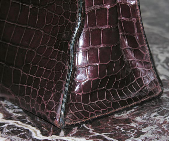 Mid-20th Century Crocodile Hermes Kelly Bag For Sale