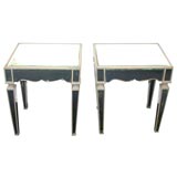 A Pair of Mirror Veneered Tables
