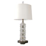 A Crystal "Bubble" Table Lamp