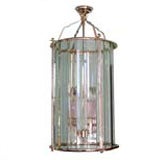 A Single Silver Plate and Beveled Glass Lantern