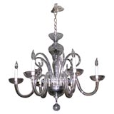 Six Arm Venetian Style Glass Chandelier