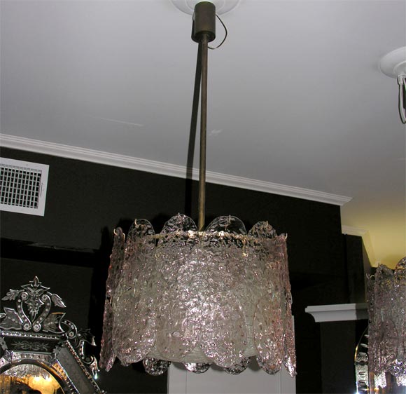 Vistosi Clear & Pink Light Fixtures